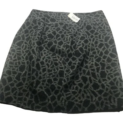 Peter Nygard Women's Skirt Size 8 Black Gray Leopard Print New With Tags - Image 1 of 4