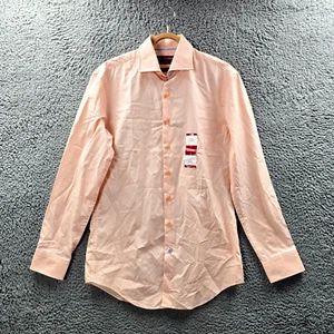 New Van Heusen Mens Dress Shirt Size S Apricot Orange Long Sleeve Collared - Picture 1 of 14