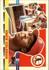 1990 Topps Big St. Louis Cardinals Baseball Card #184 Vince Coleman