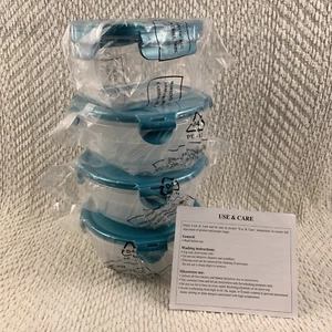 Lock n Lock 8 Pc Food Storage Container Set & Lids Spearmint Teal Blue BPA Free - Picture 1 of 13