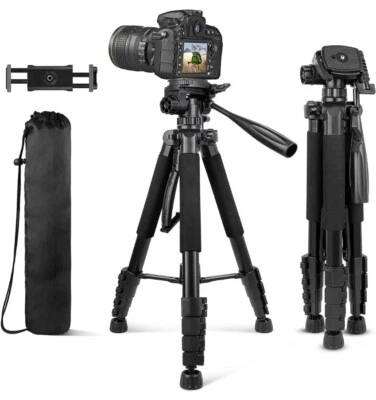 74 Camera Tripod with Travel BagCell Phone Tripod with Wireless Remote and Ph - Image 1 of 4
