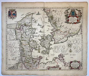 DENMARK c. 1680 FREDERIK DE WIT LARGE ANTIQUE MAP 17TH CENTURY - Picture 1 of 14