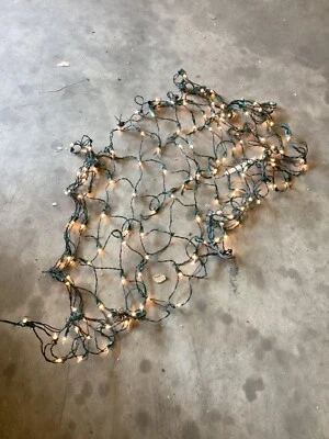 Luces de malla Cool-White - 4 pies x 4 pies usadas conjunto de 3 todas probadas y funcionando Foto 1 de 4