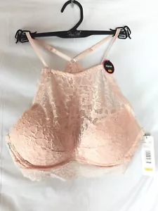 Rene Rofe Women’s Push Up Bra Padded Lace Racerback Light Peach Size S MSRP $28 - Picture 1 of 10