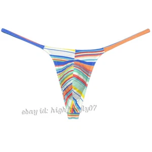 Men's Micro Thong Slim Pouch Underwear Sports Tangas Bikini String Swim T-back - Picture 1 of 60