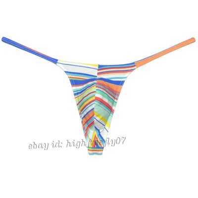 Men's Micro Thong Slim Pouch Underwear Sports Tangas Bikini String Swim T-back - Image 1 of 4