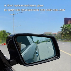 Right Side Mirror Glass Heated for BMW E60 E61 E63 E64 03-10 528i 535i 550i 525i - Picture 1 of 7