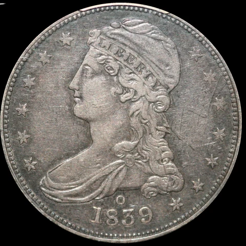 1839-O GR-4, PCGS VF35 Capped Bust Half with Medallic Alignment-R-4 Rarity!! Cover