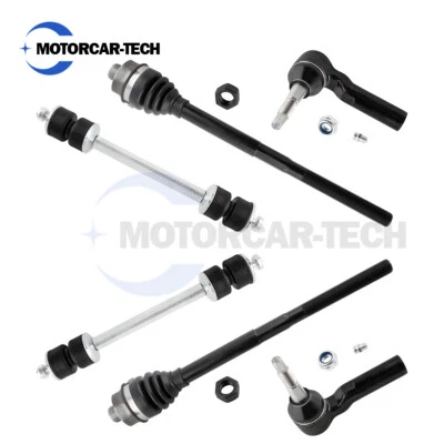 6Pcs Front Tie Rod Ends Sway Bar Link Fits Chevrolet Silverado GMC Sierra 2500HD - Image 1 of 4