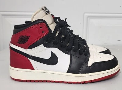 耐克 Air Jordan 1 Retro OG 2013 高黑头 Bred 芝加哥禁止尺寸 5Y — 第 1/4 张图片
