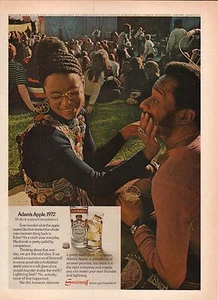 Smirnoff Vodka Adam's Apple 1972 Original Vintage Printwerbung Outdoor Konzert - Bild 1 von 1