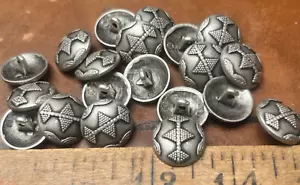 metal buttons pewter dome shank 5 pcs 5/8" - Picture 1 of 3