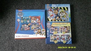 9 Paw Patrol Jigsaws in 3 Boxes - 1 Single & 2 4in1 Jigsaw - 12 piece - 70 piece - Picture 1 of 12