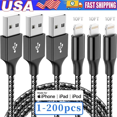 Fast Charger Cable Heavy Duty For iPhone 13 12 11 X XR 8 Charging Cord Wholesale - Image 1 of 4