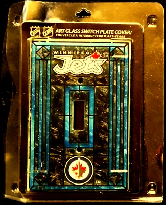 Winnipeg Jets художественное стекло переключатель пластина крышка, 2010 НХЛ - Изображение 1 из 2