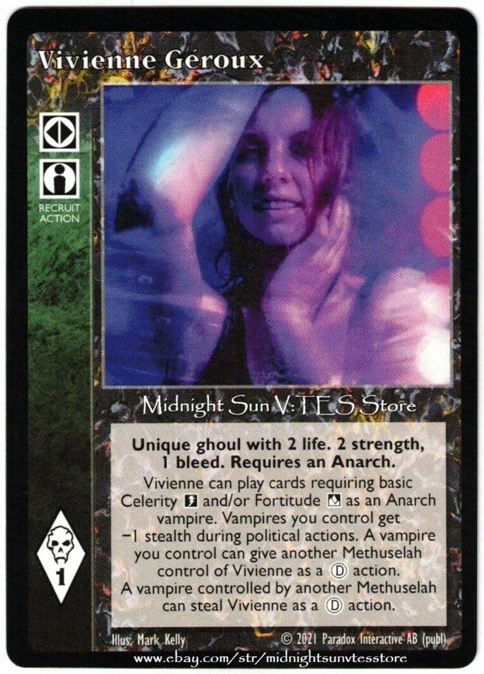 Vivienne Geroux Promo V:TES VTES Vampire CCG - Image 1 of 1
