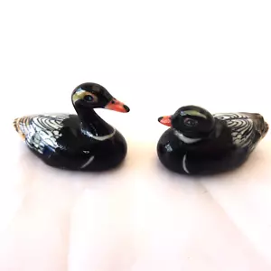 KLIMA Miniature statuette en porcelaine - 2 MINIS CANARDS DUCK - Imagen 1 de 5