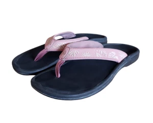 OluKai Women's Ohana Sandals Size 7 Ash Rose/Lau Thong Flip Flop Shoe Slides - Picture 1 of 11