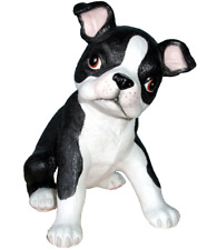 Lenox Boston Terrier Puppy Dog Figurine Black/White Painted Porcelain 7.5"H New