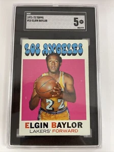 1971 Topps Basketball #10 Elgin Baylor Lakers HOF SGC 5 EX LAKERS - Bild 1 von 6