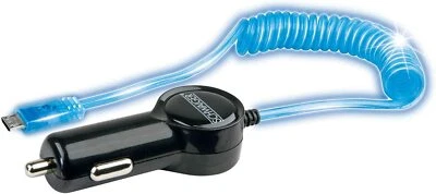 Schwaiger Micro-USB Handy-Ladekabel KFZ Kabel Spiralkabel, transparent - Bild 1 von 2