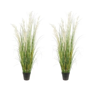 Artificial Plant, 47in Tall, 2pk Grass, Faux House Plant in Pot, Indoor Decor... - Picture 1 of 6