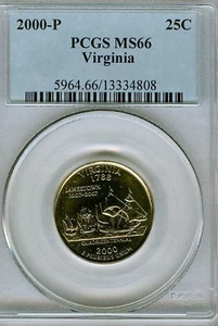 2000-P Virginia State Quarter PCGS MS66 #4808 - Picture 1 of 1