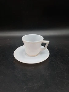 VTG Milk Glass Demitasse Tea Cup & Saucer - Picture 1 of 6