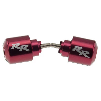 Deslizante de peso grabado rojo para Honda CBR RR extremo del manillar CNC RR tope grabado Foto 1 de 2