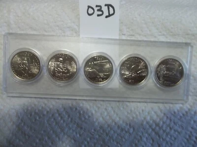 2003 D State Quarter Year Set 5 uncirculated coins in a case! FREE SHIP! - Image 1 of 2
