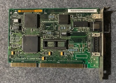 Intel 306451-011 16-Bit ISA 8/16 Lan Adapter EtherExpress with RJ45/AUI, Working - Image 1 of 4