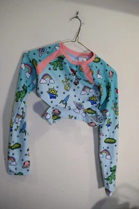 Disney Toy Story Swim Suit Top Shirt Rash Guard Long Sleeve GIRLS L 11 12 Cover - Picture 1 of 6