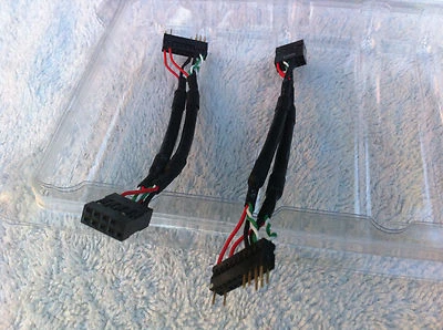 LOTE 2 piezas USB 3.0 20 pines cabezal macho a USB 2.0 9 pines hembra cable adaptador Foto 1 de 2