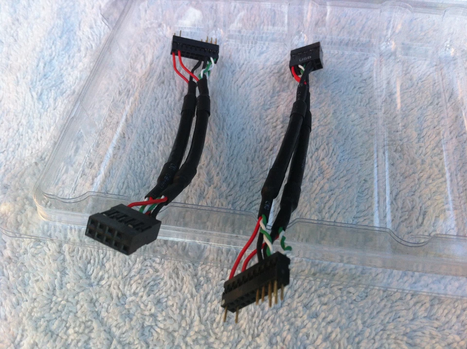 LOT 3 Pcs USB 3.0 20 Pin Header Male to USB 2.0 9 Pin Female Adapter Cable - Image 1 of 2