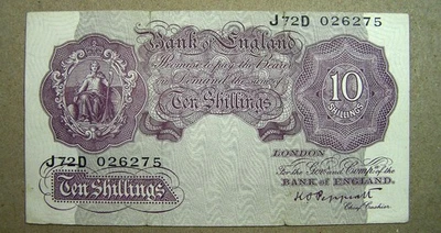 Great Britain 10 Shillings Note 1940-48, P-366 Paper Splits, Combined Shipping - Image 1 of 2
