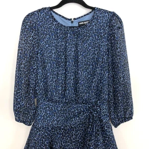 Karl Lagerfeld MINT Size 2 Women's Tiered Layered Ruffle Full Length Dress Blue - Picture 1 of 22