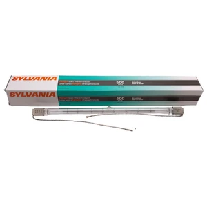Sylvania 500T3Q/IR Halogen Quartz Infrared Heat Lamp, T3, 500W, 115-120VAC - Picture 1 of 4
