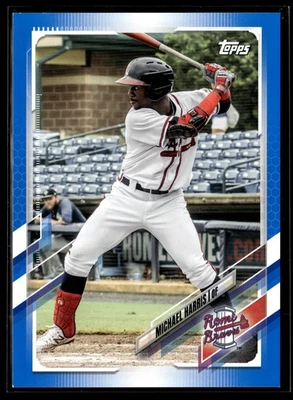 Michael Harris #/150 - 2021 Topps Pro Debut Blue Parallel #PD-113 Rome Braves - Image 1 of 2