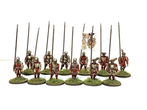 LANDSKNECHT SWISS MERCENARIES ARMY 12 28mm painted tabletop historical medieval - Picture 1 of 3