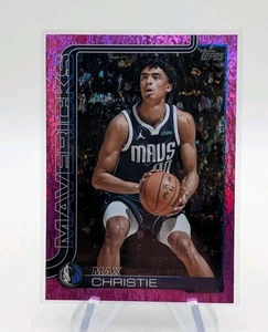 Max Christie 2025-26 Topps Flagship Basketball Pink Holo Foil SP #174 Mavericks - Picture 1 of 2