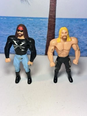 WWF Vintage Rare 3" Bend Ems Edge + X-Pac D Generation X Collectible Figurines - Image 1 of 4