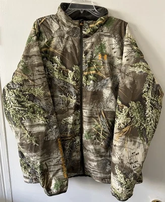 Under Armour Wind Stopper Advantage Max-1 Camo Hunting Jacket 2XL FULL ZIP - Image 1 of 4