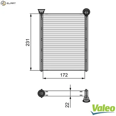 HEAT EXCHANGER INTERIOR HEATING 811534 FOR CITROEN C4/II/Hatchback/Van DS4 1.2L - Image 1 of 4