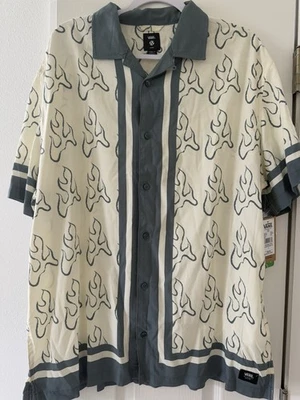 VANS Blaze Border Short Sleeve Men’s Shirt Loose Fit Lightweight Size L - Image 1 of 4