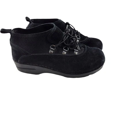 Dansko Shooties Womens 8.5-9 39 Black Suede Low top Hiker Clogs Comfort Casual - Image 1 of 4