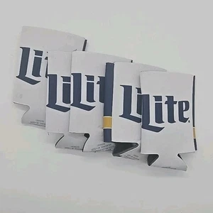 Menge 5 Miller Lite Bier 12 Unzen Dosenkühler Koozies Coozies Fußball - Bild 1 von 2