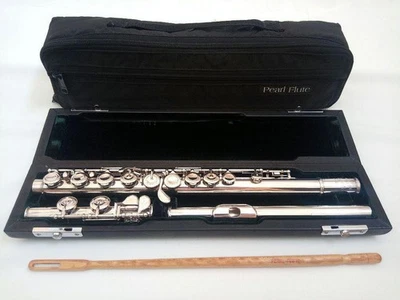 Pearl PF-775 Flauto Argento Sterling E Meccanismo Braccio a Punta Usato Con C... - Immagine 1 di 4