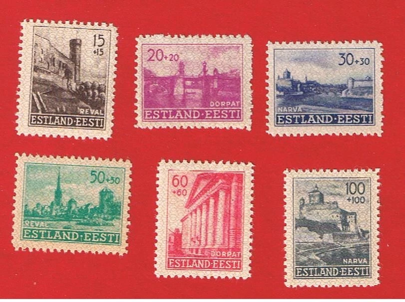 Estonia #NB1-NB6  MVFLH OG  Semi-Postal    Free S/H - Image 1 of 1