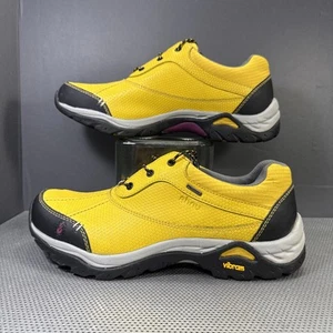 Scarpe da trekking impermeabili Ahnu Calaveras W 8,5 pelle gialla cinch tie Vibram - Foto 1 di 15