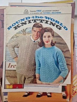 1963 Round the World Knitting, P&B & Woman's Weekly 9 Adult Designs - Image 1 of 4